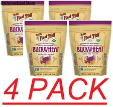 4 PACK - Bob's Red Mill Organic Gluten Free Buckwheat Groats, 16 Ounce