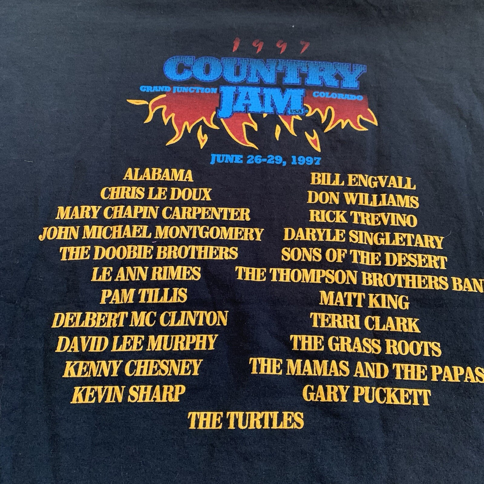 ALTRA Canotta vintage Country Jam 1997 concerto Grand Junction Colorado Bill Engvall 2XL