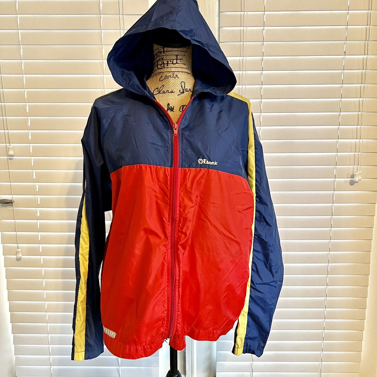 Vintage Etonic Jacket Mens Large Red Color Block Zip Up Golf Vintage Etonic Jacket Mens Large Red Color Block Zip Up Golf
