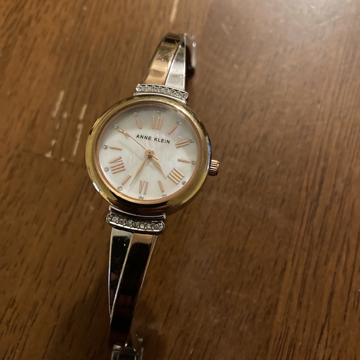 Vintage Ladies Anne Klein Watch Elegant Silver & Gold Tone 