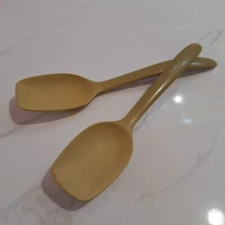 Lille Kirsten Rosti Mepal Denmark Spoons Vintage 7.5 Inch Small Serving Set of 2
