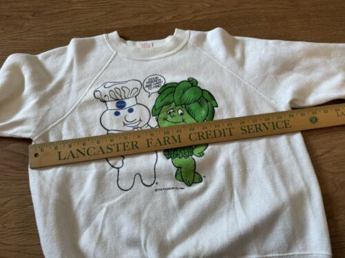 Vintage Pillsbury Doughboy 80’s Crewneck Sweatshirt Sz Large Cream 1984 - Bild 2 von 5