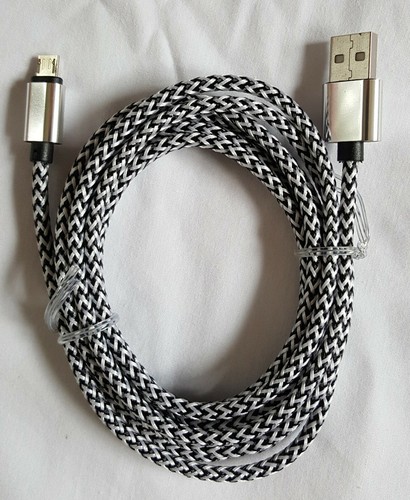 New 6 ft Braided USB to Micro USB charging cable for Phones & Tablets - Picture 4 of 4