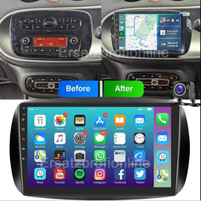 2+32G Android 15 Autoradio Navi GPS für Mercedes Benz Smart Fortwo Forfour 453