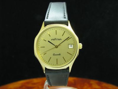 Prätina Gold Mantel Edelstahl Herrenuhr Ref Kaliber Ebosa  700-701