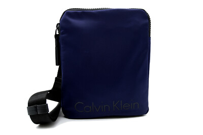 CALVIN KLEIN CK Umhängetasche Crossbody Bag Flat Crossover Blithe Blau NEU
