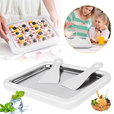 Eisplatte zum eis machen, Rolled Ice Cream Maker, Eis Platte Für Ice Rolls, Weiß