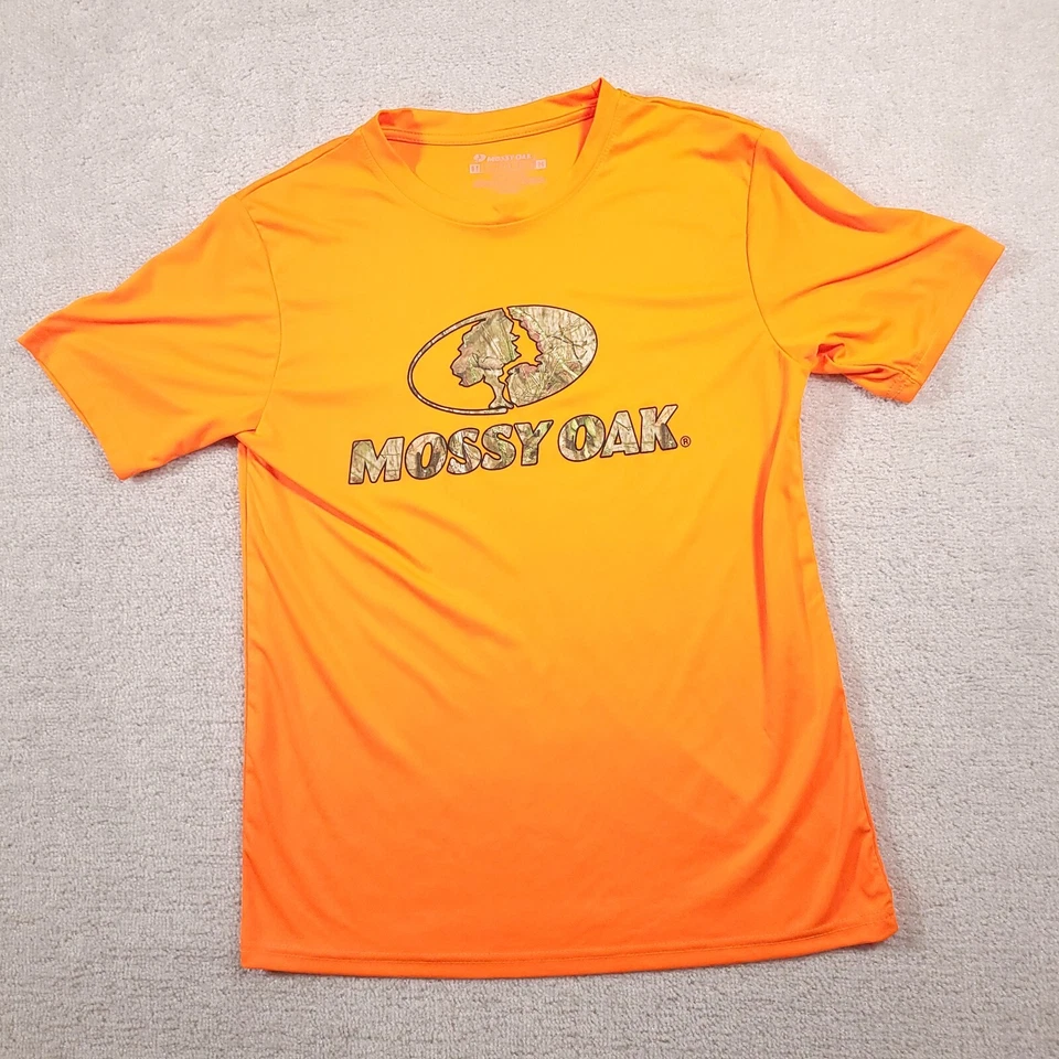 Рубашка мужская Mossy Oak средний размер оранжевая Staghorn Creek короткий рукав камуфляжный логотип для улицы - Изображение 2 из 4