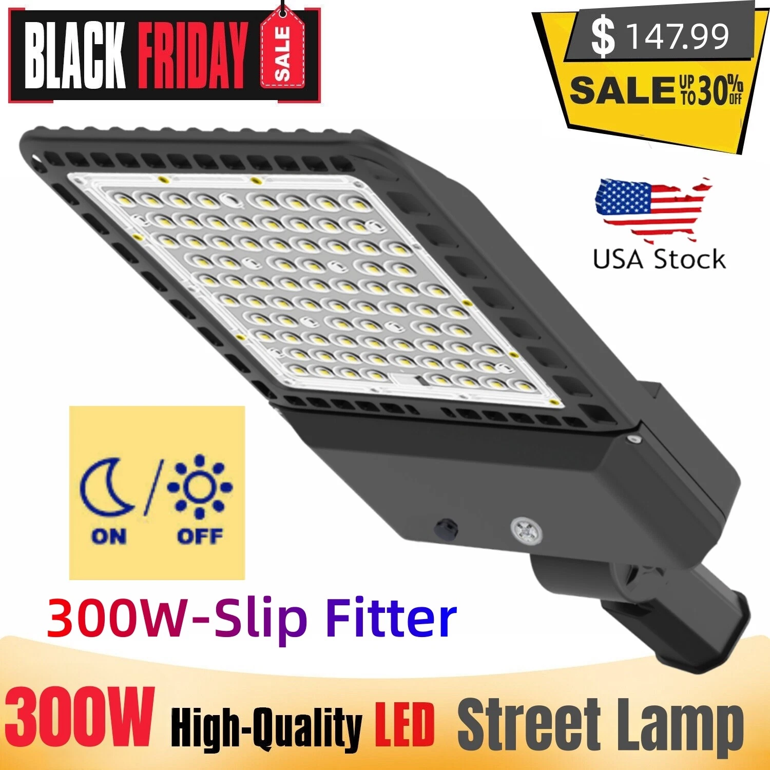 LED Parking Lot Lights 300W Commercial LED Shoebox Street Pole Area Lighting