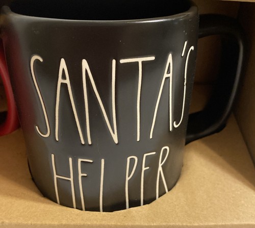 Rae Dunn Artisan Collection Holiday Coffee Mugs Santa;Red & Santa's Helper;Black - Picture 9 of 9