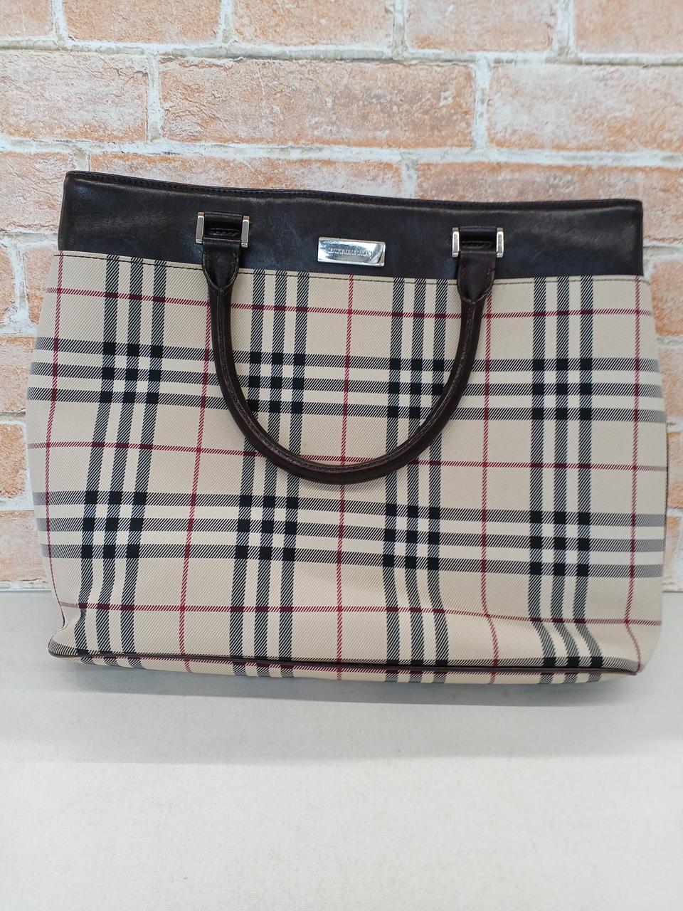 BURBERRY Nova Check Tote Bag Model Number Nova Check BURBERRY