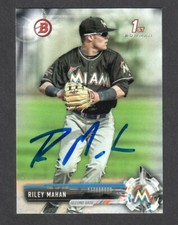 2017 Bowman BD 132  Riley Mahan  MIAMI FLORIDA MARLINS SIGNED AUTOGRAPH AUTO COA
