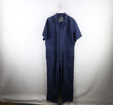 Vtg 90s Streetwear Mens 2XL Distressed Short Sleeve Mechanic Coveralls Bibs USA