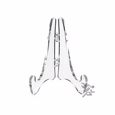 Clear Mini Folding Easel Display Stands for 3" - 4" Items (2-7/8" High), 12 Pack