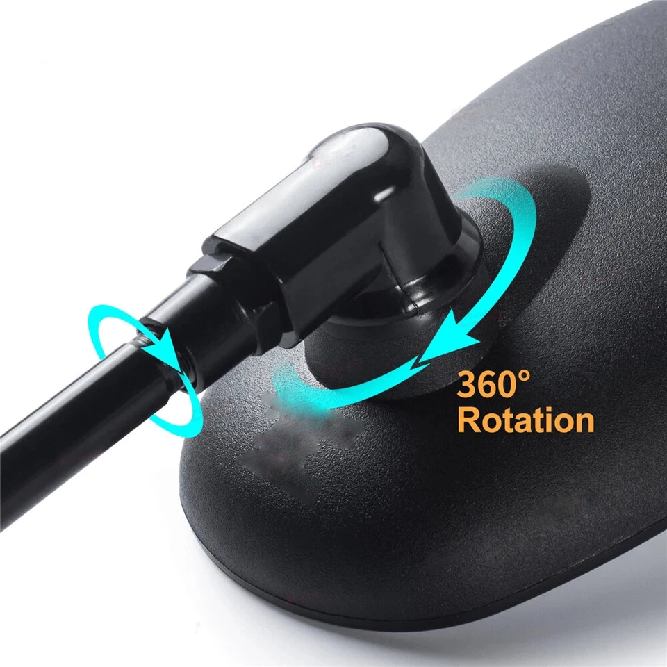 For Yamaha V Star 650 950 XVS650 250 1100 Motorcycle Oval Rear View Mirrors 10mm - Image 4 of 4