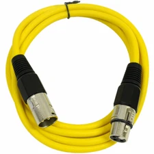 SEISMIC AUDIO Yellow 6' XLR Patch Cable  Snake Mic Cord