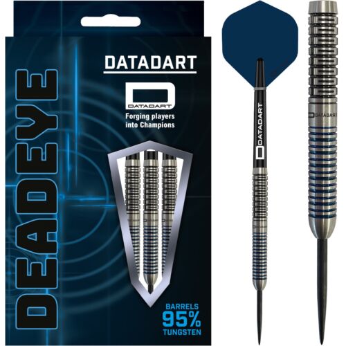 Datadart Deadeye Darts Set Steel Tip 22g 24g 26g grams 90% Tungsten Black Blue