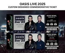 Oasis Live Tour 2025 Custom Commemorative Concert Ticket