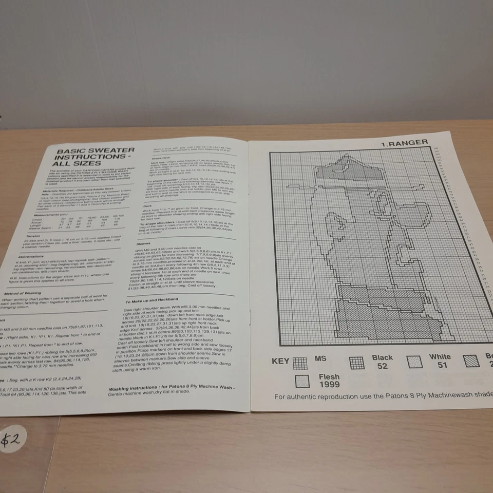 Vintage Yogi Bear & Mickey Mouse Knitting Patterns  x8 Walt Disney Pluto Donald - Image 4 of 4