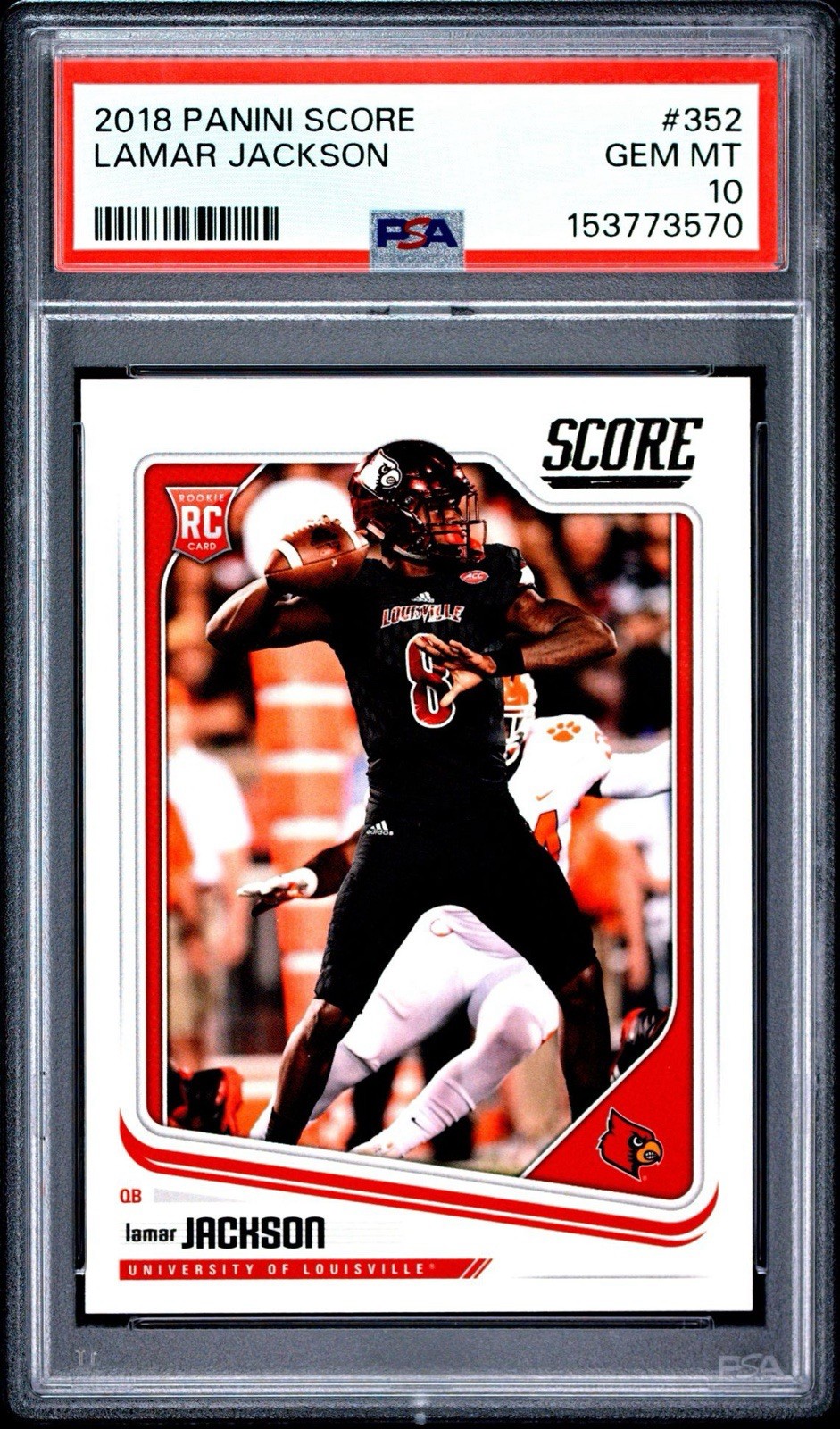 2018 Score Lamar Jackson Rookie PSA 10