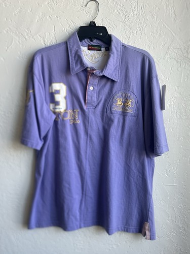 Eton, Vintage La Martina Eton purple rugby Polo Club 3 Shirt