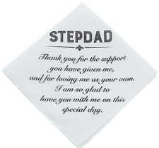 Father Of The Bride Handkerchief Wedding Gift From Daughter White Cotton
