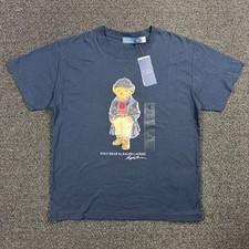 Polo Ralph Lauren Polo Bear Cotton Jersey Tee Navy Blue Shirt Women's Medium NWT