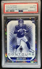 2025 Panini Phoenix Jaxson Dart Contours Silver Winter #/199 PSA 10 GEM MINT