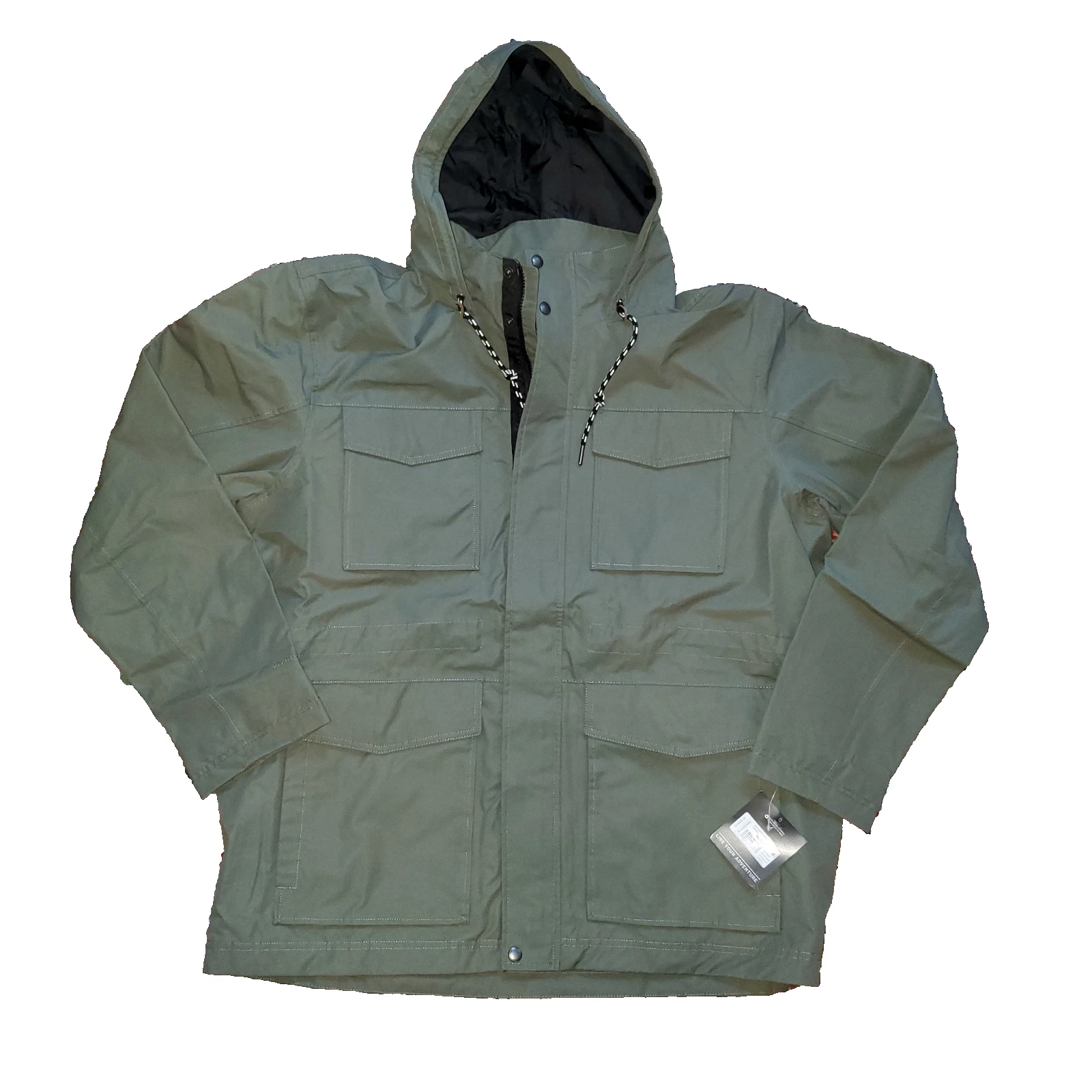 Eddie Bauer Men's Everson Waterproof Rain Parka, "Capers" color, NWT XL reg $199