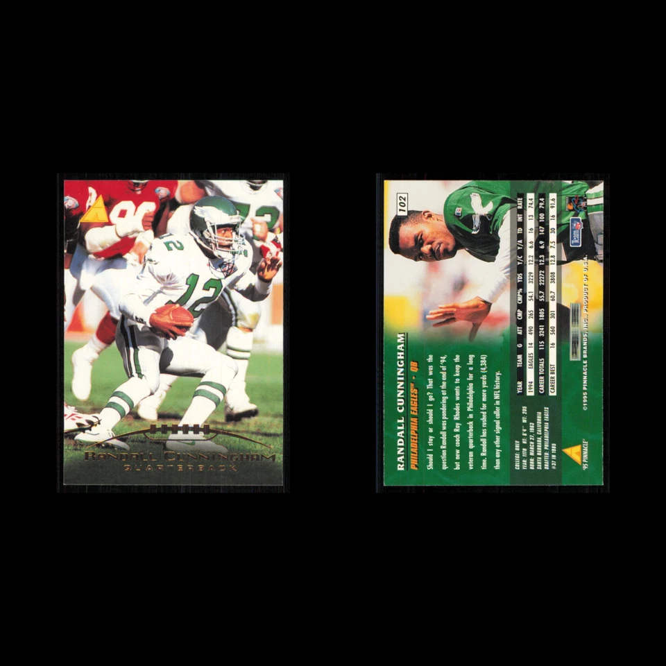 Randall Cunningham #102 1995 Pinnacle Philadelphia Eagles Football Card NFL NM - Image 3 of 3