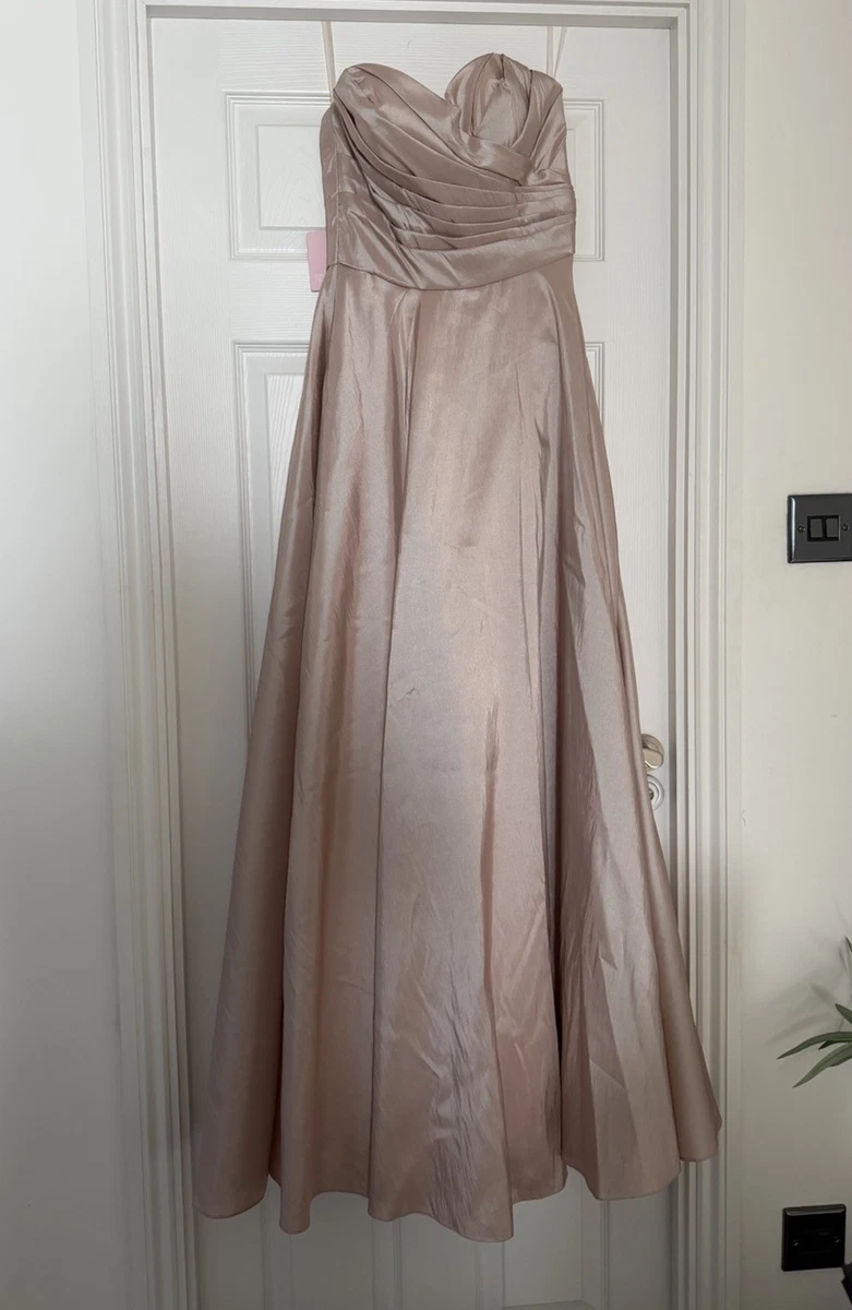 strapless open back dress Dusty Rose Pink Bridesmaid Dresses Uk Spaghetti Straps Sheath/Column L main image 0
