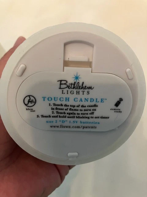 Lote de 2 Luces Belén LED Encendido Apagado Táctil a Luz Vela Sin Llama Foto 4 de 4