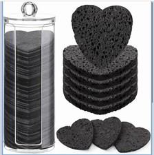 120 PCS Compressed Facial Sponges, Disposable Face Sponges Round Soft Pad purple