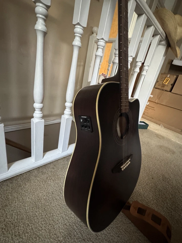 Luna Guitars 6 String Acoustic-Electric Guitar, Right (ART V DCE) - Image 2 of 4