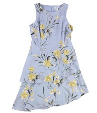 bar III Womens Asymmetrical A-line Dress, Blue, 6