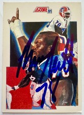 Bruce Smith Signed 1991 Score Buffalo Bills #667 Toploader Sleeve