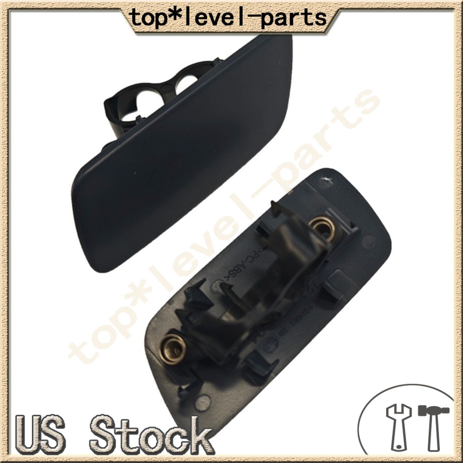 Front LH+RH Headlamp Washer Jet Cover Fit 10-18 Rolls-Royce Ghost 61677244959