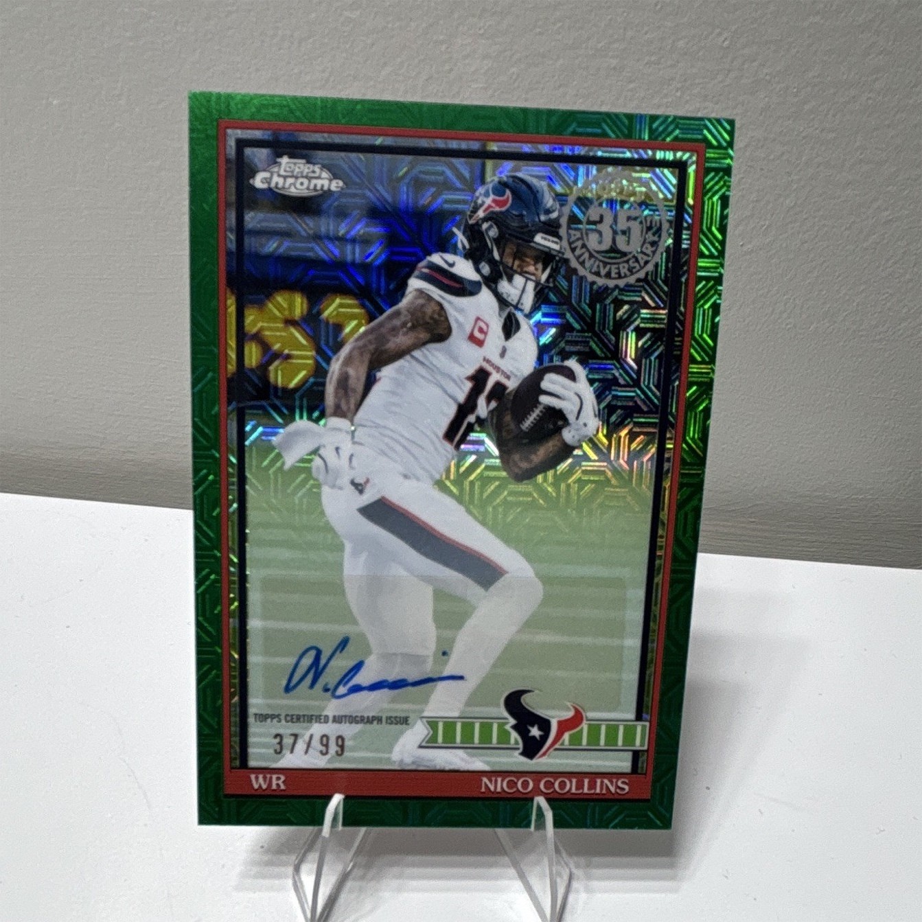 2026 Topps Chrome 35th Anniversary Nico Collins Texans Auto 91TC-47 37/99