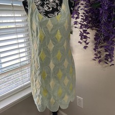 Ark & Co Sequin Beaded Sleeveless Dress Sage Green Women’s Large