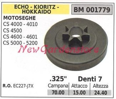 Echo Pignon Für Motosege ECHO CS 4000 4010 4500 4600 4610 .325'' 7 Zähne 001779