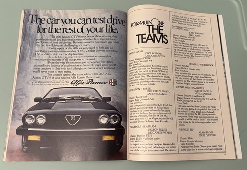 1983 Detroit Grand Prix II Formula 1 Racing Official Program & Ticket June D14 - Picture 10 of 13