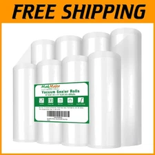 Food Vacuum Sealer Bags Rolls 8"x20' & 11"x20' 8-Pack