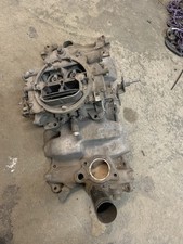 Gm 3890490 Aluminum Intake Manifold W Original Carburetor 1966 1967 Corvette 327