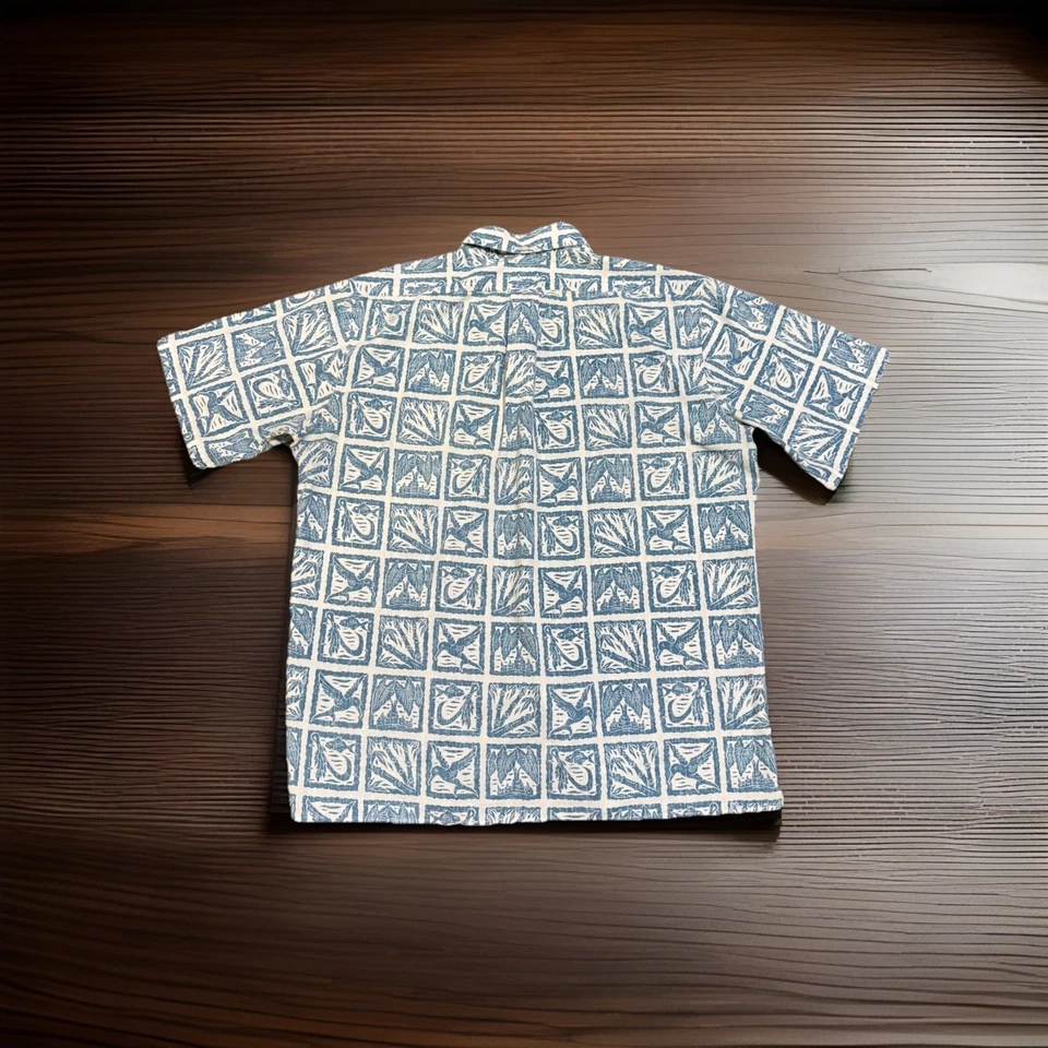 Camisa con botones RARA Reyn Spooner para hombre talla grande pez hawaiano Kalo Bird Aloha Foto 2 de 4