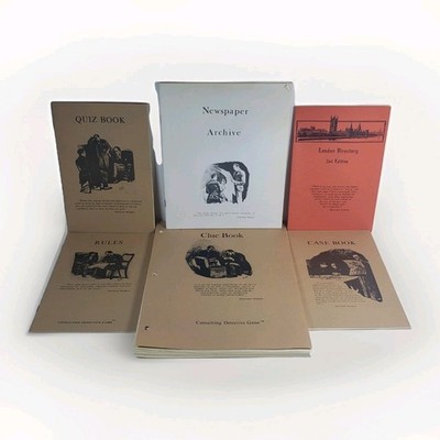 Sherlock Holmes Consulting Detective Game Binder Edition 1981 Vtg Incomplete 