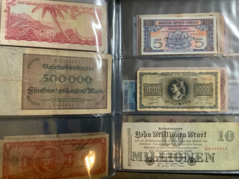 LOTE DE 31 BILLETES DE PAPEL MONEDA MUNDIAL EN ÁLBUM NUEVO! Foto 4 de 4