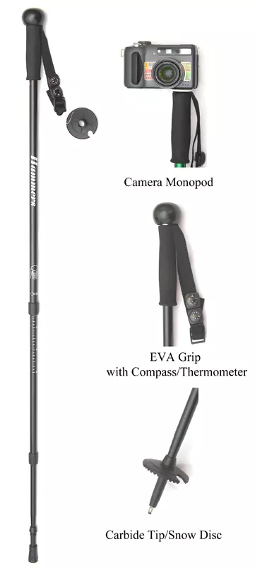 Monopod top hiking pole