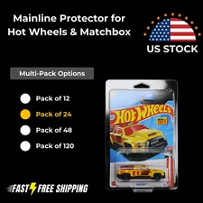 24-Pack Hot Wheels and Matchbox Mainline Protector Case Plastic Protectors