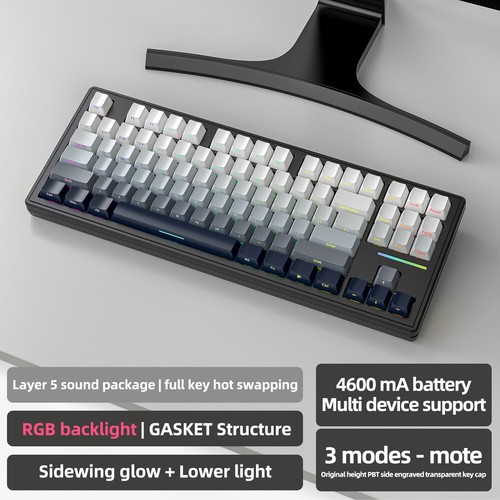 XINMENG Gaming Keyboard Bluetooth Wireless Mechanical Backlit Laptop PC RGB LED - Picture 21 of 21