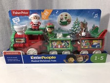 NEW Fisher Price Little People Musical Christmas Train Santa, Elf  Reindeer